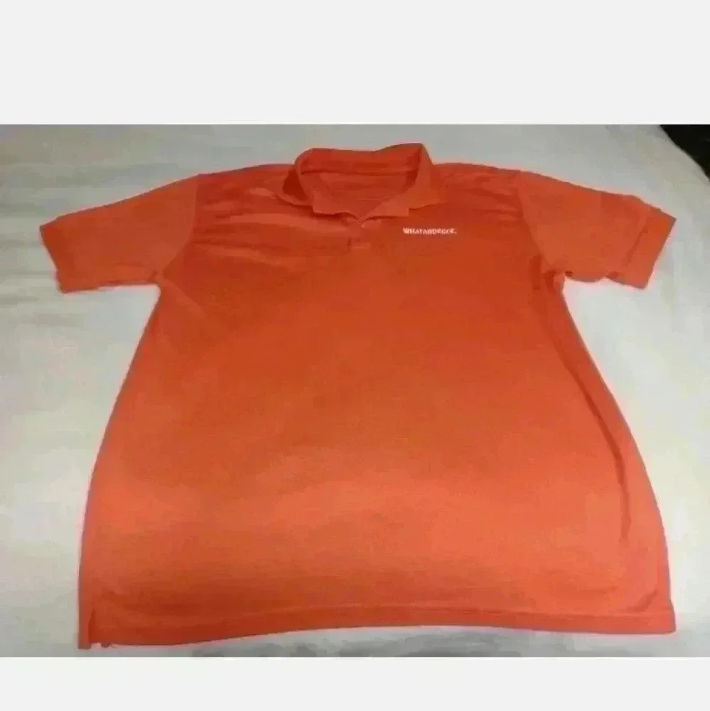 Whataburger Polo Shirt Employee Uniform Orange size Large